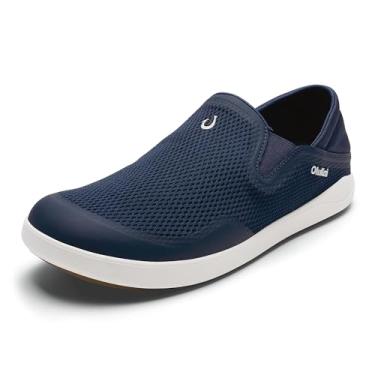 Imagem de OLUKAI Moku Slip-On Sapato náutico masculino, melhor aderência e tração, malha leve e respirável, ajuste confortável e uso diário, Trench azul/trench blue, 47