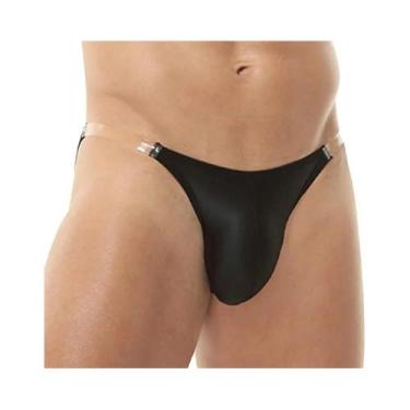 Imagem de Cuecas masculinas de seda gelada, roupa íntima transparente, sexy, cin