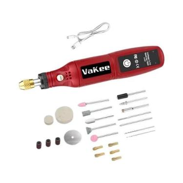 Imagem de Furadeira Elétrica Mini Sem Fio USB Vakee Ferramenta Rotativa Portátil