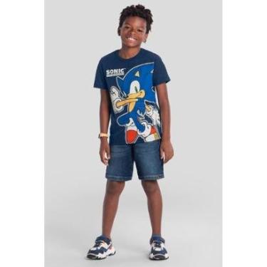Imagem de Camiseta Infantil Menino Do Sonic Brandili-Masculino