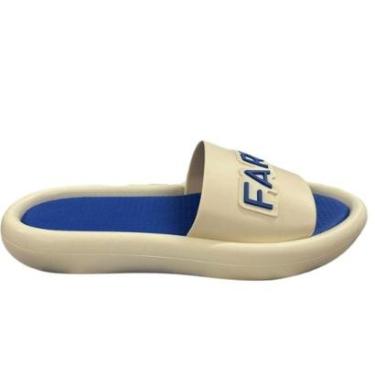 Imagem de Sandália Farm Logo Emborrachado Azul Branco-Feminino