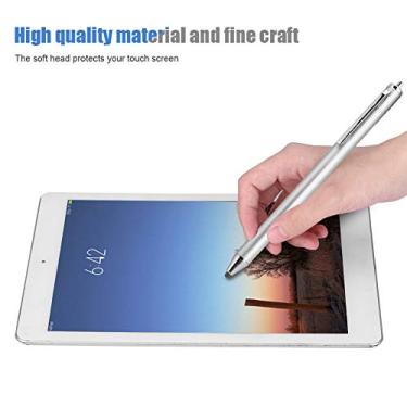 Imagem de Generic Caneta Stylus Touch Portátil para Smartphones e Tablets Tab///para 2018, Caneta Digital Fácil de Usar para Viajantes e Estudantes (Prata)