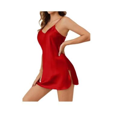 Imagem de Camisola Elegante E Sexy Para Mulheres Com Design De Fenda Para Uso Em