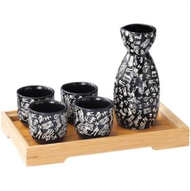 Imagem de Xícara de vinho, tipo japonês, taça de vinho, cerâmica, quente, vinho, utensílios de vinho pequenos (D conforme mostrado)