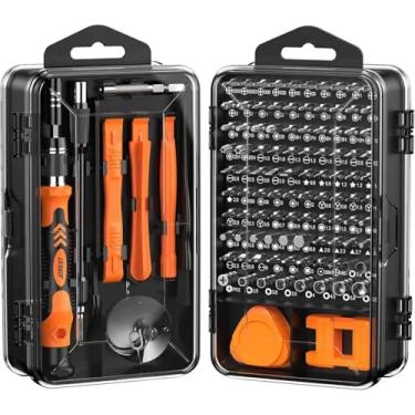 Imagem de Conjunto de chaves de fenda de precisão 117 em 1, presente de ferramentas masculinas, mini kit de ferramentas de reparo com pontas Torx, para computador, MacBook, laptop, PC, RC, PS5, iPhone
