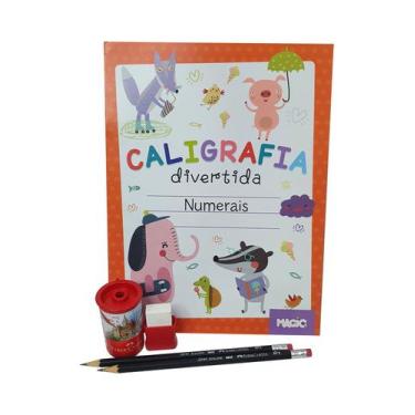 Imagem de Kit Caligrafia Números + Lápis Borracha Apontador Faber Castell - Magi