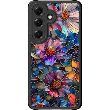 Imagem de DEENAKIN Capa fofa para Samsung Galaxy S26 Plus, capa rígida floral estética, compatível com Magsafe, capa protetora fina retrô moderna exclusiva para mulheres e meninas, flores vibrantes definidas