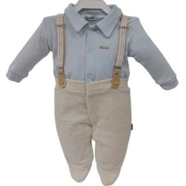 Imagem de Macacão Longo Finta Suspensório Luxo Bebê Menino Zafielo 581-Masculino