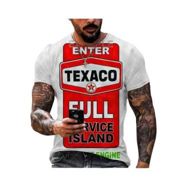 Imagem de Camiseta Masculina Retro Com Estampa 3D De Motocicleta, Manga Curta, M