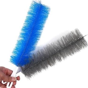 Imagem de Escova de Limpeza Multiuso para Ventilador e Ar-Condicionado, tam. 40cm – Ferramenta Flexível e Durável para Remover Poeira e Sujeira de Difícil Acesso (Cores Azul ou Cinza)