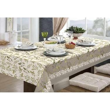 Imagem de Toalha de Mesa Linhão Rústica Oxford - Estampada, 4, 6 e 8 Lugares, Durável e Elegante para Cozinha ou Sala de Jantar(Galhos,2,20x1,40)