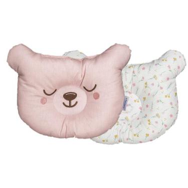 Imagem de Travesseiro Anatômico para Bebê Baby Joy Fábula 25cm x 18cm, Floral