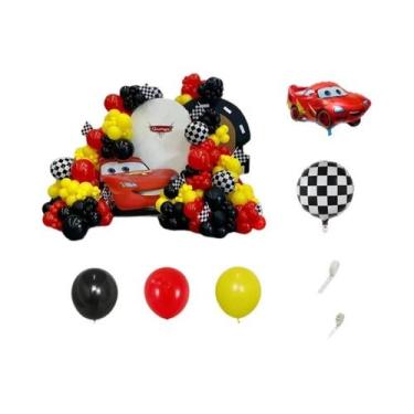 Imagem de Decoração De Festa De Aniversário Infantil 138 Peças Carros De Desenho