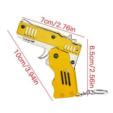 Imagem de Brinquedo Rubber Band Slingshot Metal Burst Dobrável para Menino - Glo