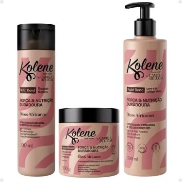 Imagem de Kit Kolene By Camilla De Lucas Nutri Bond: Shampoo 300ml, Máscara 500g e Leave-in 500ml