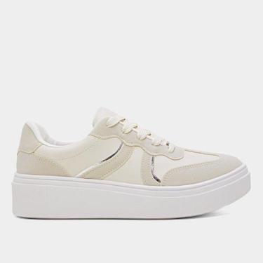 Imagem de Tênis Vizzano Casual Feminino, Branco, Prata, 37