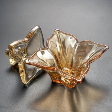 Imagem de ZUOLUO Caixa de joias de vidro de cristal âmbar, pote de joias com tampa, suporte de anel de bandeja de joias, organizador de joias para anéis, pulseiras, colares, pingentes, pote de armazenamento