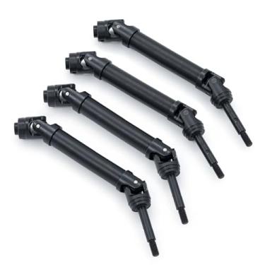 Imagem de Peças de carro RC compatíveis com Traxxas para Slash para Rustler 4x4 6851 6852 1/10 eixos de transmissão de carro RC com roda hexagonal+porcas M4 aço endurecido eixos de transmissão 45#