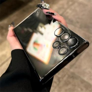 Imagem de Capa transparente sem moldura, respirável, fina e fosca para Samsung Galaxy S24 S23 S22 Ultra Plus (para S24/HD Black)