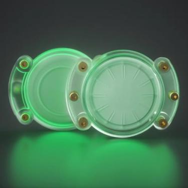 Imagem de Aiivioll Para suporte de coleira de cachorro AirTag, suporte transparente à prova d'água para coleira de cachorro, serve para coleiras de 30 mm de largura, 2,5 mm de espessura, verde fluorescente