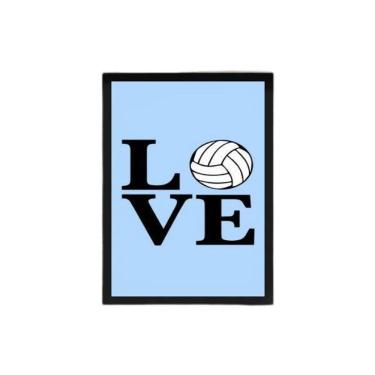 Imagem de Quadro Decorativo Love Bola Volei 45X34Cm