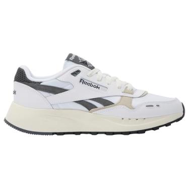 Imagem de Reebok Tênis masculino clássico de couro 2400, Giz vintage branco cinza 5, 10 Women/8.5 Men