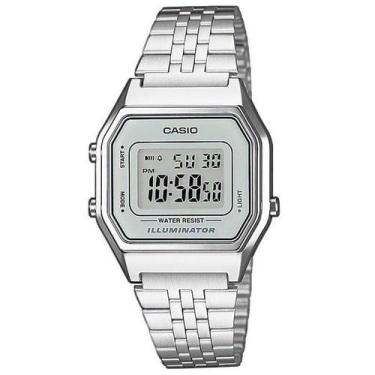 Imagem de Relógio CASIO VINTAGE unissex digital cinza LA680WA-7DF, Prata