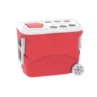 Imagem de Caixa Termica Soprano Tropical Com Roda 50L Vermelha 09000.0033.17