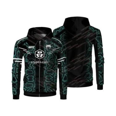 Imagem de Jaqueta Masculina Com Zíper E Capuz UFC 2026 Nurmagomedov Extreme Boxi