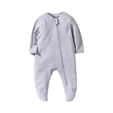 Imagem de Macacão Com Zíper Para Bebê Recém-Nascido Menino Menina, Roupa Confort