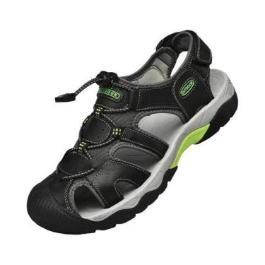 Imagem de Sandálias De Couro Genuíno Para Homens Em Tamanho Grande, Chinelos De 