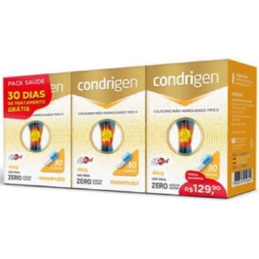 Imagem de Kit 3 Condrigen 40mg (3x 30 Cáps) Colágeno Tipo II Maxinutri - Maxinut
