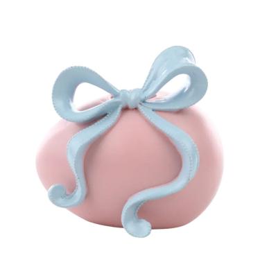 Imagem de Candelabro Castiçal Porta Velas De Pascoa Ovo Rosa 9x8cm