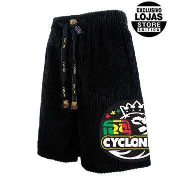 Imagem de Bermuda Cyclone Veludo Relax Jah, Preto, GG
