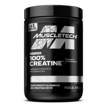 Imagem de Creatina Platinum 100% Creatine Muscletech 400g, Sem Sabor