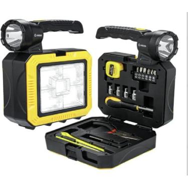 Imagem de Lanterna Solar Led Com Caixa De Ferramenta Recarregável USB - Onistek