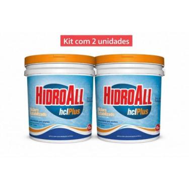 Imagem de Kit 2 Cloros Hidroall HCL Plus BD 10kg Alta Performance para Piscina