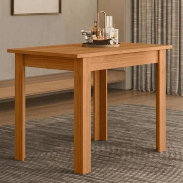 Imagem de Mesa De Jantar Para Cozinha Compacta 108x68cm Até 4 Lugares Com Tampo 