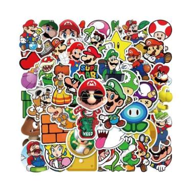 Imagem de Adesivos De Jogo Super Mario Para Crianças, 50-100 Peças, À Prova d'Ág