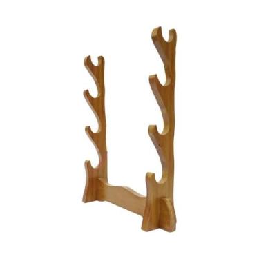 Imagem de Suporte De Madeira Para Katana Japonesa Em Tamanho Real, Expositor E R