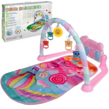 Imagem de Tapete de Atividades Interativo Acolchoado Para Bebê Com Piano Musical