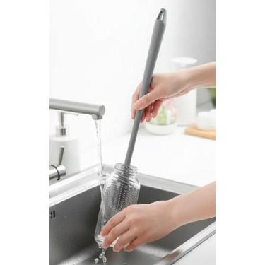 Imagem de Escova Silicone Garrafa Mamadeira Limpeza Profunda 33cm - Congratulati