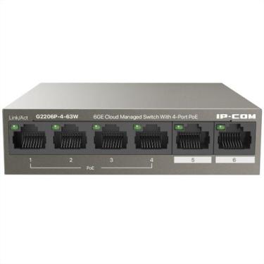 Imagem de Switch 6 Portas IP-COM G2206P-4-63W - Gigabit - 4 Portas PoE e 2 Porta