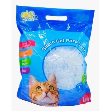 Imagem de Areia Sanitária Cristais Sílica Em Gel 1,6kg Gato  - Bruartt
