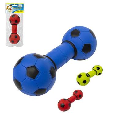 Imagem de Brinquedo Halteres Futebol Para Cães E Gatos - Western Pet, Verde Clar