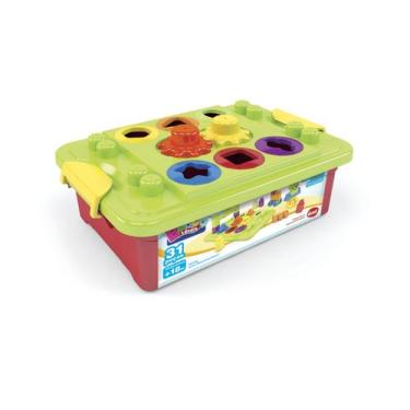 Imagem de Brinquedo Caixa Educativa blocos de montar MK336 DISMAT