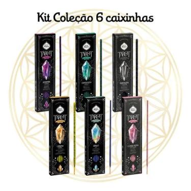 Imagem de Incenso Sagrada Madre Vareta Linha Tarot Gemas Protetoras, KIT C/6 Lin