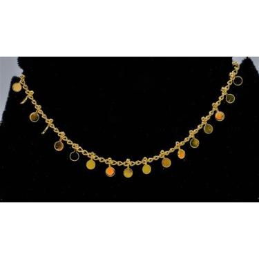 Imagem de Tornozeleira Pequenos Círculos Pendurados Banhada em Ouro 18K - Cassis