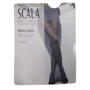 Imagem de Meia Calça Seamless Scala Fio 30 Denier W06545, Preto, G