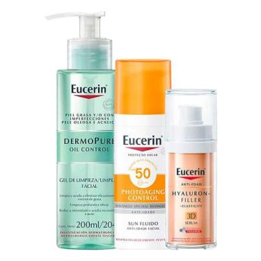 Imagem de Eucerin Kit - Sérum Facial + Gel de Limpeza + Protetor Solar Facial, K